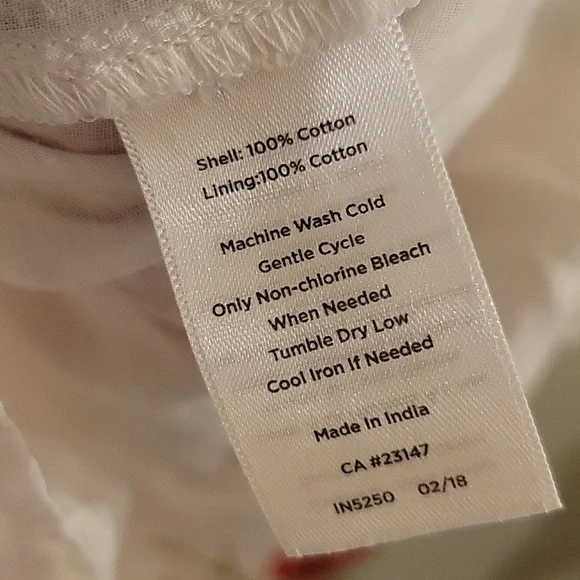 ❤️ TALBOTS COTTON FLORAL DRAGONFLY PRINT SPLIT NECK TOP, LARGE - Picture 6 of 7